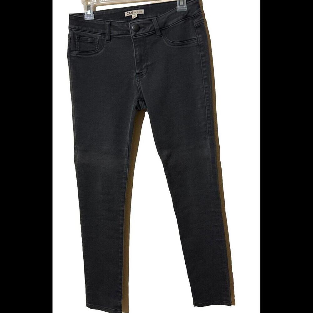CAbi Style #510 Womens Skinny Jeans Size 6 Dark Gray